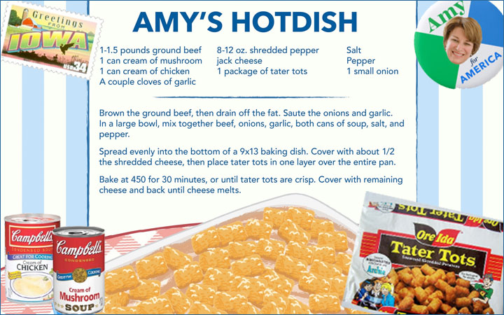 Amy’s Hotdish Recipe
